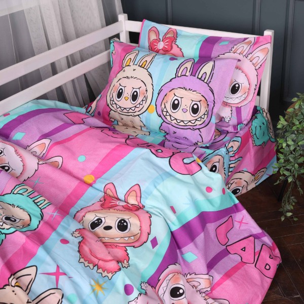 Фото - Комплект постельного белья MirSon Бязь 17-0882 Sweet Labubu 220х240 (2200012198131)